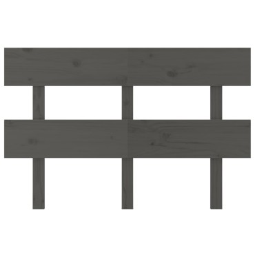 vidaXL Κεφαλάρι Κρεβατιού Γκρι 138x3x81cm από Μασίφ Ξύλο Πεύκου 1 τεμ.