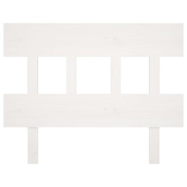 vidaXL Κεφαλάρι Κρεβατιού Λευκό 93,5x3x81cm από Μασίφ Ξύλο Πεύκου 1 τεμ.