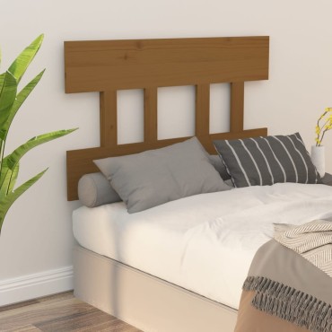 vidaXL Κεφαλάρι Κρεβατιού Μελί 93,5x3x81cm από Μασίφ Ξύλο Πεύκου 1 τεμ.