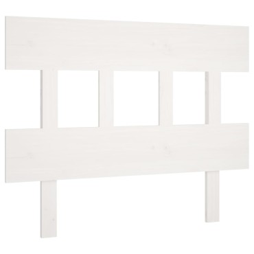 vidaXL Κεφαλάρι Κρεβατιού Λευκό 103,5x3x81cm Μασίφ Ξύλο Πεύκου 1 τεμ.