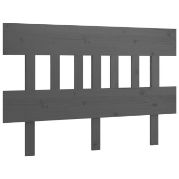 vidaXL Κεφαλάρι Κρεβατιού Γκρι 138,5x3x81cm από Μασίφ Ξύλο Πεύκου 1 τεμ.