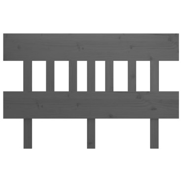 vidaXL Κεφαλάρι Κρεβατιού Γκρι 183,5x3x81cm από Μασίφ Ξύλο Πεύκου 1 τεμ.