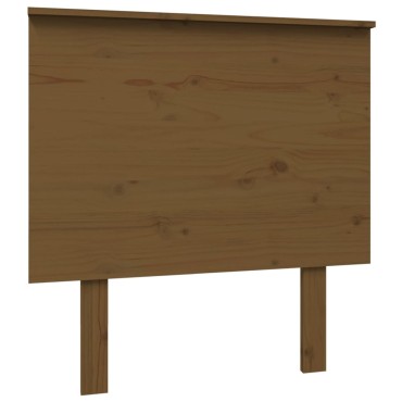 vidaXL Κεφαλάρι κρεβατιού Καφέ 79x6x82,5cm από Μασίφ Ξύλο Πεύκου 1 τεμ.