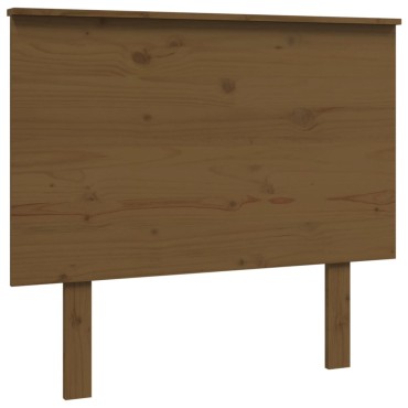 vidaXL Κεφαλάρι κρεβατιού Καφέ 94x6x82,5cm από Μασίφ Ξύλο Πεύκου 1 τεμ.