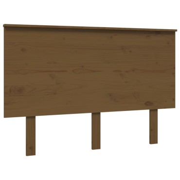 vidaXL Κεφαλάρι Κρεβατιού Μελί 124x6x82,5cm από Μασίφ Ξύλο Πεύκου 1 τεμ.