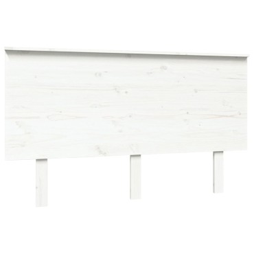 vidaXL Κεφαλάρι Κρεβατιού Λευκό 139x6x82,5cm Μασίφ Ξύλο Πεύκου 1 τεμ.
