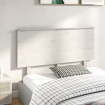 vidaXL Κεφαλάρι Κρεβατιού Λευκό 139x6x82,5cm Μασίφ Ξύλο Πεύκου 1 τεμ.