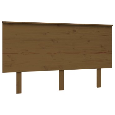 vidaXL Κεφαλάρι Κρεβατιού Μελί 139x6x82,5cm από Μασίφ Ξύλο Πεύκου 1 τεμ.