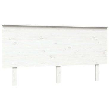 vidaXL Κεφαλάρι Κρεβατιού Λευκό 154x6x82,5cm Μασίφ Ξύλο Πεύκου 1 τεμ.