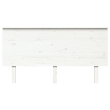 vidaXL Κεφαλάρι Κρεβατιού Λευκό 154x6x82,5cm Μασίφ Ξύλο Πεύκου 1 τεμ.