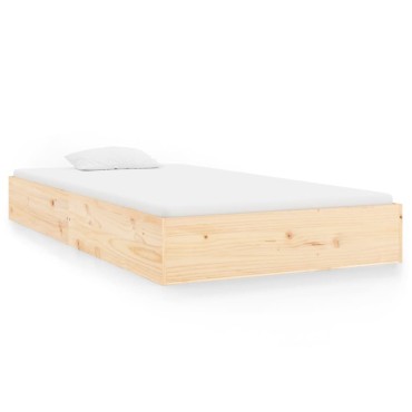 vidaXL Πλαίσιο Κρεβατιού 90x200cm από Μασίφ Ξύλο 1 τεμ. - Μονό