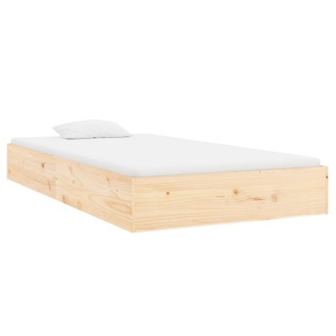 vidaXL Πλαίσιο Κρεβατιού 90x200cm από Μασίφ Ξύλο 1 τεμ. - Μονό