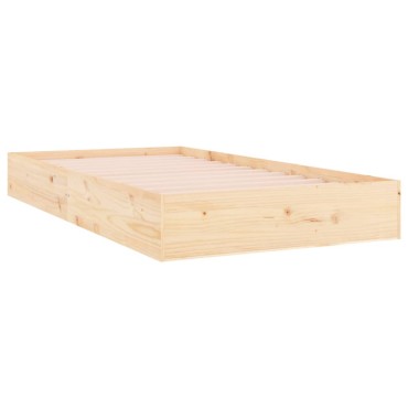 vidaXL Πλαίσιο Κρεβατιού 90x200cm από Μασίφ Ξύλο 1 τεμ. - Μονό