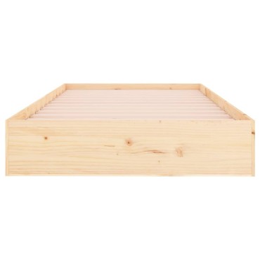 vidaXL Πλαίσιο Κρεβατιού 90x200cm από Μασίφ Ξύλο 1 τεμ. - Μονό