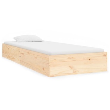 vidaXL Πλαίσιο Κρεβατιού 75x190cm από Μασίφ Ξύλο Small Single 1 τεμ. - Μονό