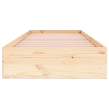 vidaXL Πλαίσιο Κρεβατιού 75x190cm από Μασίφ Ξύλο Small Single 1 τεμ. - Μονό