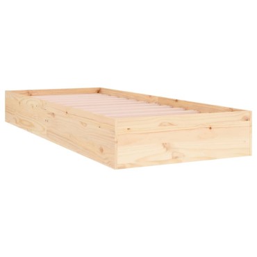 vidaXL Πλαίσιο Κρεβατιού 90x190cm από Μασίφ Ξύλο Single 1 τεμ. - Μονό