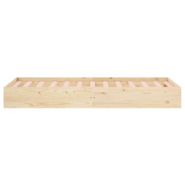 vidaXL Πλαίσιο Κρεβατιού 90x190cm από Μασίφ Ξύλο Single 1 τεμ. - Μονό