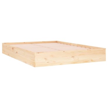 vidaXL Πλαίσιο Κρεβατιού 120x190cm από Μασίφ Ξύλο Small Double 1 τεμ. - Μονό