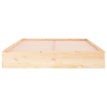 vidaXL Πλαίσιο Κρεβατιού 120x190cm από Μασίφ Ξύλο Small Double 1 τεμ. - Μονό