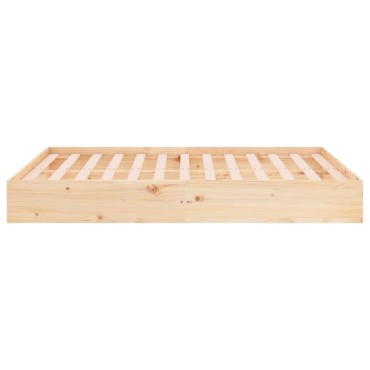 vidaXL Πλαίσιο Κρεβατιού 120x190cm από Μασίφ Ξύλο Small Double 1 τεμ. - Μονό