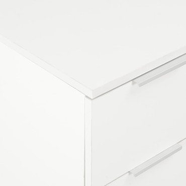vidaXL Μπουφές Ψηλός Γυαλιστερός Λευκός 60x35x80cm Επεξ. Ξύλο 1 τεμ.