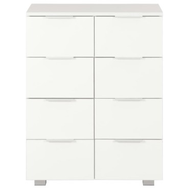vidaXL Μπουφές Ψηλός Γυαλιστερός Λευκός 60x35x80cm Επεξ. Ξύλο 1 τεμ.
