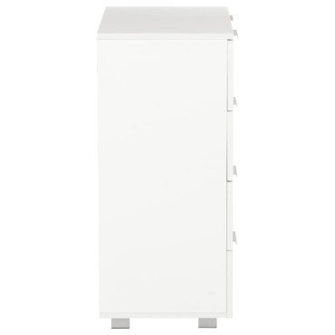 vidaXL Μπουφές Ψηλός Γυαλιστερός Λευκός 60x35x80cm Επεξ. Ξύλο 1 τεμ.