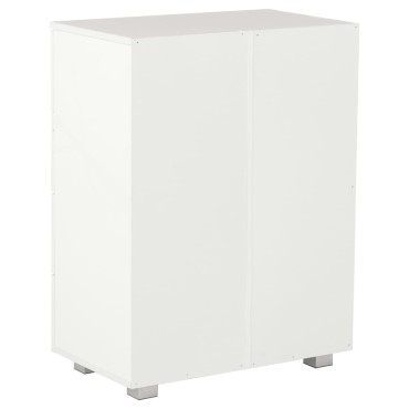 vidaXL Μπουφές Ψηλός Γυαλιστερός Λευκός 60x35x80cm Επεξ. Ξύλο 1 τεμ.