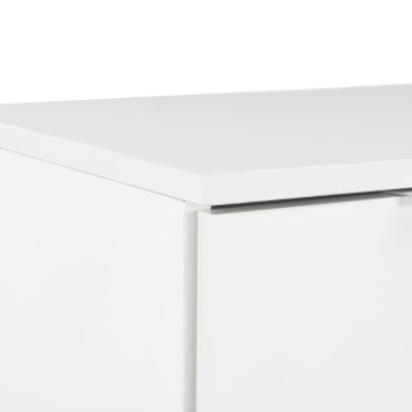 vidaXL Μπουφές Ψηλός Γυαλιστερός Λευκός 71x35x80cm Επεξεργασμένο Ξύλο 1 τεμ.