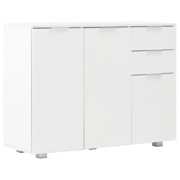vidaXL Μπουφές Γυαλιστερός Λευκός 107x35x80,5cm 1 τεμ.