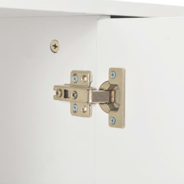 vidaXL Μπουφές Γυαλιστερός Λευκός 107x35x80,5cm 1 τεμ.
