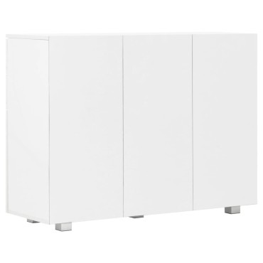 vidaXL Μπουφές Γυαλιστερός Λευκός 107x35x80,5cm 1 τεμ.