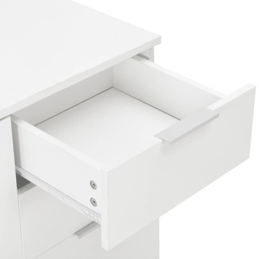 vidaXL Μπουφές Γυαλιστερός Λευκός 107x35x80,5cm 1 τεμ.