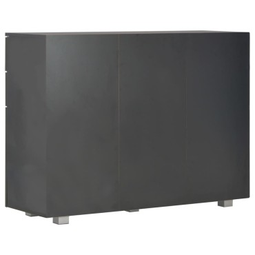 vidaXL Μπουφές Γυαλιστερός Μαύρος 107x35x80,5cm 1 τεμ.