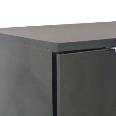 vidaXL Μπουφές Γυαλιστερός Μαύρος 107x35x80,5cm 1 τεμ.
