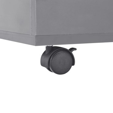 vidaXL Τραπεζάκι Σαλονιού Γυαλιστερό Γκρι 100x100x35cm 1 τεμ.