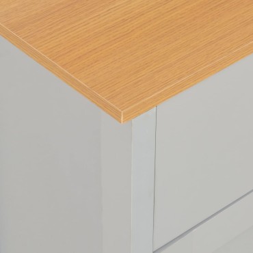 vidaXL Μπουφές Γκρι 112x35x81cm 1 τεμ.