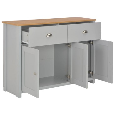 vidaXL Μπουφές Γκρι 112x35x81cm 1 τεμ.
