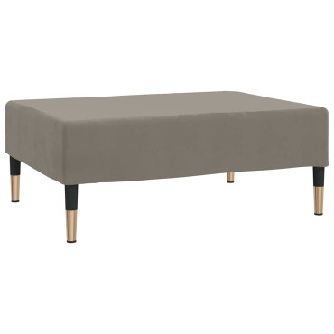 vidaXL Υποπόδιο Ανοιχτό Γκρι 78x56x32 Βελούδινο 78x56x32cm 1 τεμ.