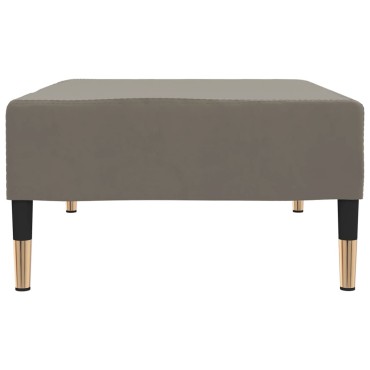 vidaXL Υποπόδιο Ανοιχτό Γκρι 78x56x32 Βελούδινο 78x56x32cm 1 τεμ.