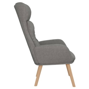 vidaXL Πολυθρόνα Relax Ανοιχτό Γκρι Υφασμάτινη 70x77x94cm 1 τεμ.