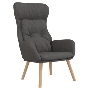 vidaXL Πολυθρόνα Relax Σκούρο Γκρι Υφασμάτινη 70x77x94cm 1 τεμ.