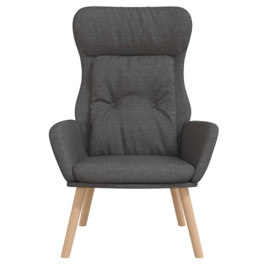 vidaXL Πολυθρόνα Relax Σκούρο Γκρι Υφασμάτινη 70x77x94cm 1 τεμ.