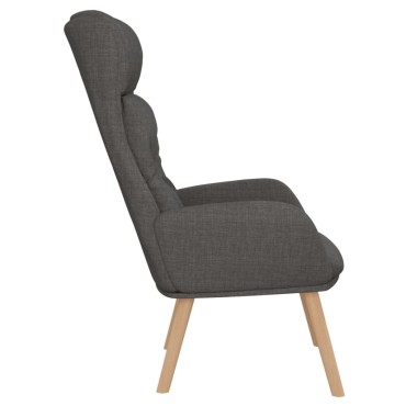 vidaXL Πολυθρόνα Relax Σκούρο Γκρι Υφασμάτινη 70x77x94cm 1 τεμ.