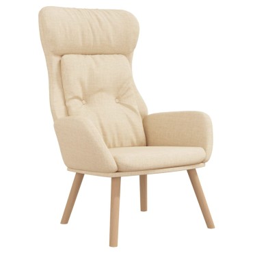 vidaXL Πολυθρόνα Relax Κρεμ Υφασμάτινη 70x77x94cm 1 τεμ.