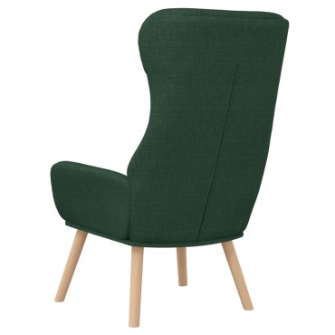 vidaXL Πολυθρόνα Relax Σκούρο Πράσινο Υφασμάτινη 70x77x94cm 1 τεμ.