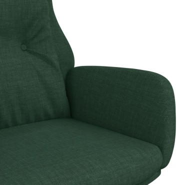 vidaXL Πολυθρόνα Relax Σκούρο Πράσινο Υφασμάτινη 70x77x94cm 1 τεμ.