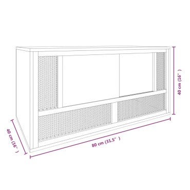vidaXL Ενυδρείο Ερπετών 80 x 40 x 40 εκ. από Επεξεργασμένο Ξύλο