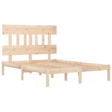 vidaXL Πλαίσιο Κρεβατιού 150x200cm Μασίφ Ξύλο King Size 1 τεμ. - Διπλό